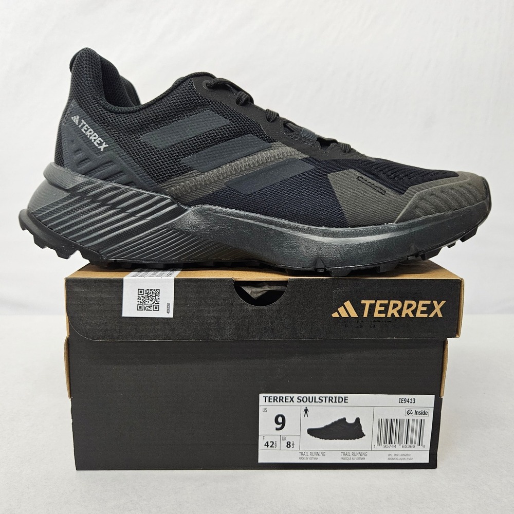 Adidas Terrex Soulstride Trail Running Shoes IE9413 Black Grey Men's Size 9